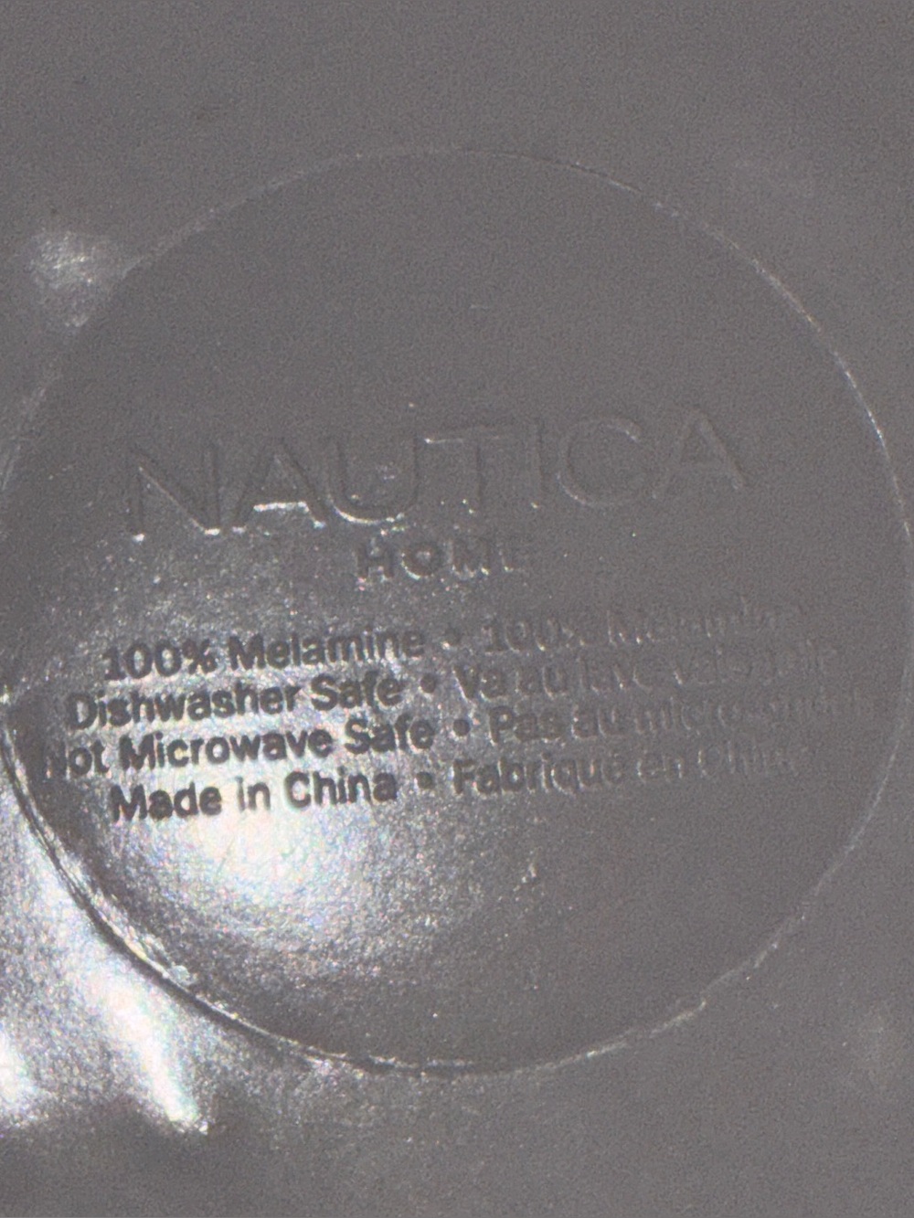 Nautica Set of 8 Melamine Anchor Salad/ Luncheon/Appetizer Plates 8" - Picture 4 of 10